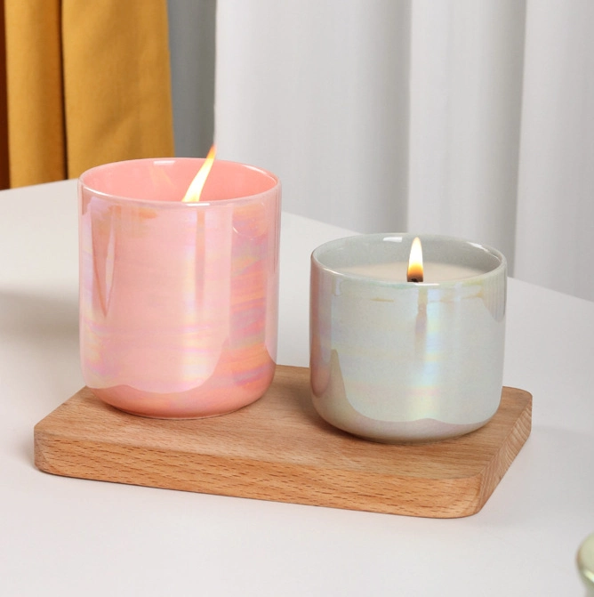 Customized Pearl Candles Eco-Friendly Scented Concrete Jar Candle Holder