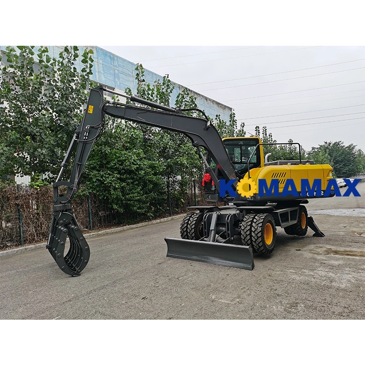 Mini Excavator Grapple 8.8ton Hydraulic Grab Wheeled Loaders for Log Sugarcane etc