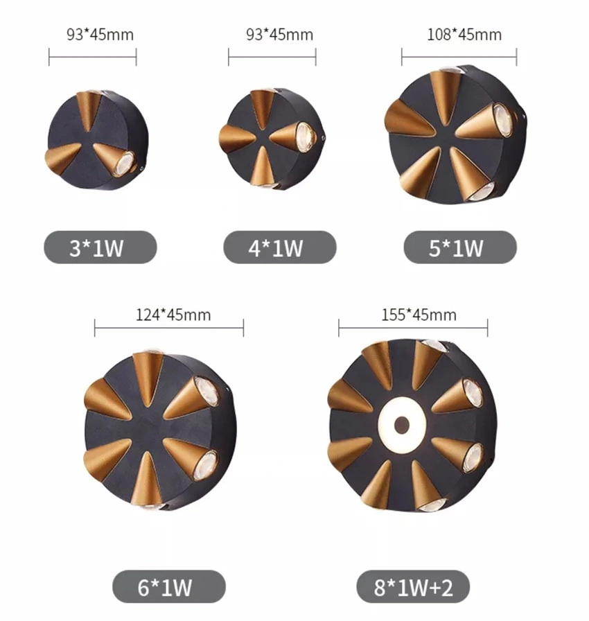 8W candeeiro de parede com luz de parede LED Piscina Exterior Luminárias de parede IRC&gt;80ra 3 Anos de garantia