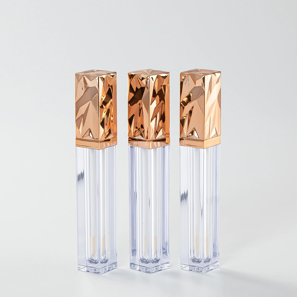 5ml baixa quantidade mínima de Espelho Embalagem lábio bricolage tubo brilhante o logotipo personalizado Rose Gold Lipgloss Vazio garrafa/OEM MANUFACTURER bálsamo para lábios tubo