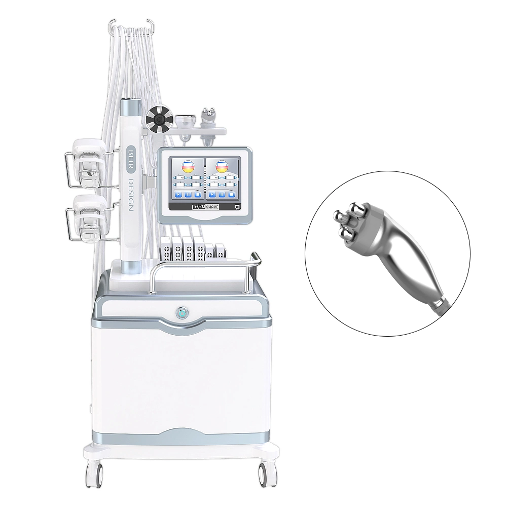 Beir vertical 5 en 1 de RF cavitación terapia de ondas de choque radiales Cryolipolysis/Eswt Fisioterapia/ El tratamiento del dolor de pie de la onda de choque radiales