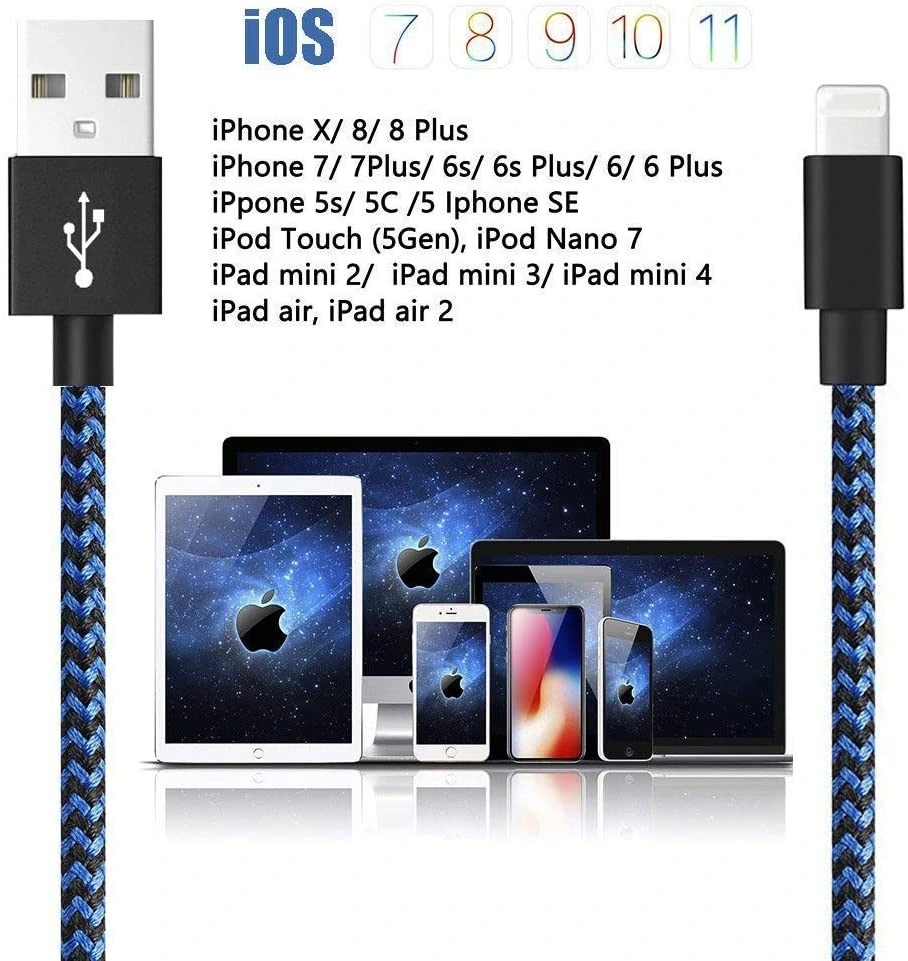 Wholesale/Supplier Nylon Braided 2A Fast Charging USB Cables Computer Cable for Phone