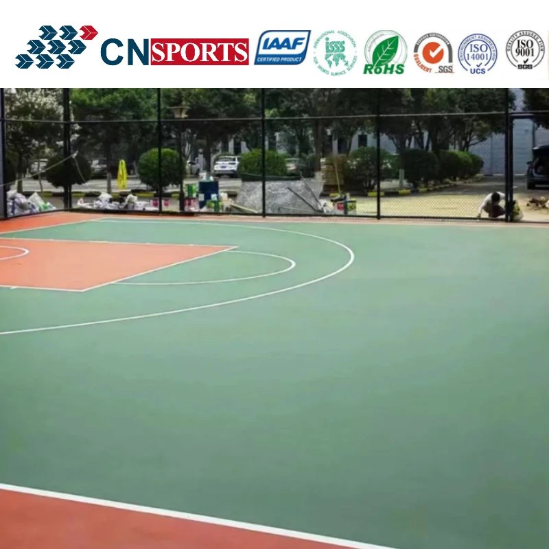 Le silicium Revêtement polyuréthane Sports Court les revêtements de sol caoutchouc Basket-ball Sport de la Cour des revêtements de sol