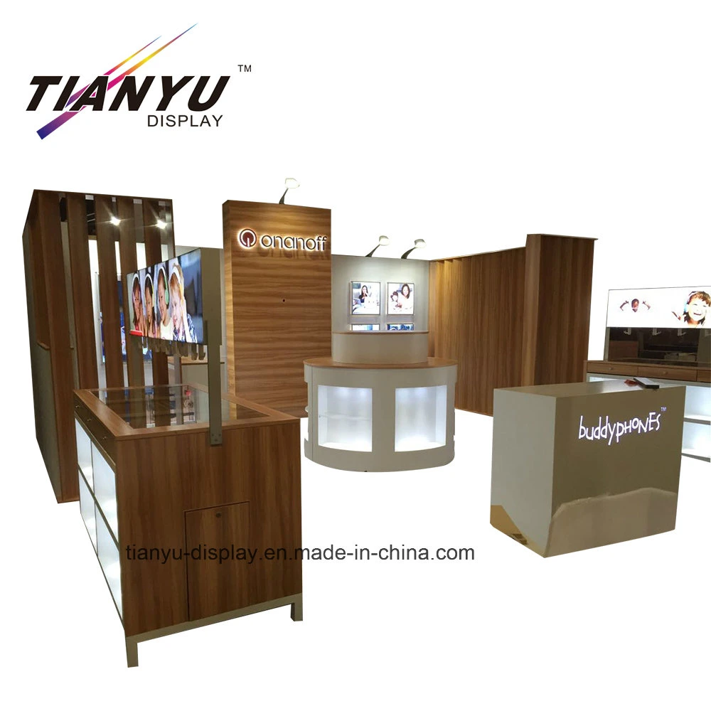 Trade Show Wooden Modular Exhibition Booth Design in Hongokong