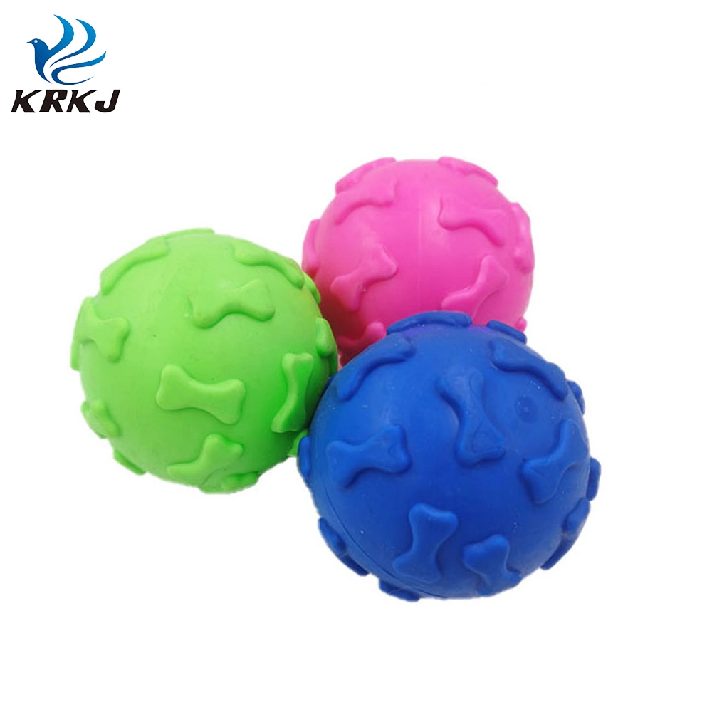 Tc-5c012 Dog Training Tool TPR Dog Treat Ball Natural Rubber