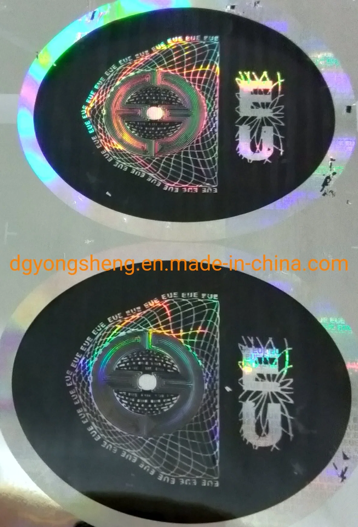 Customized Self- Adhesive Anti-Fake Secure Transparent Hologram Sticker