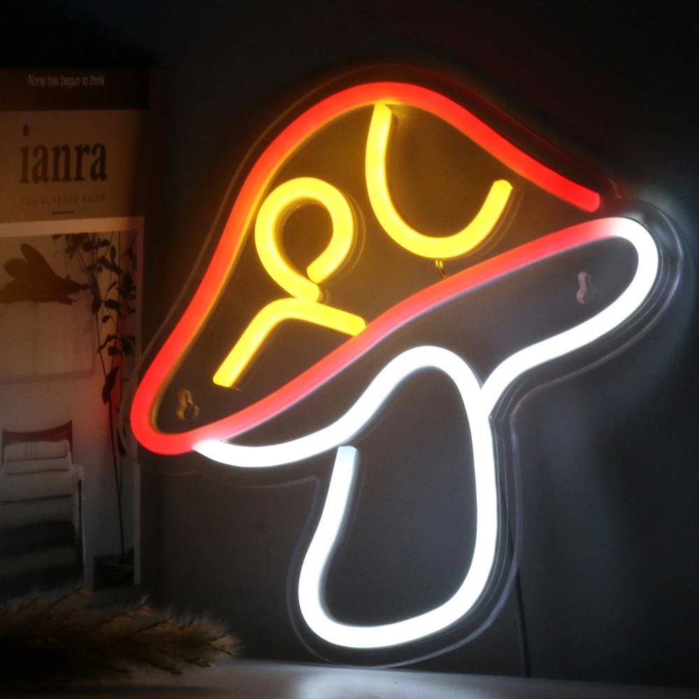 Mushroom Neon Sign LED Neon Light Gift for Home Decoration