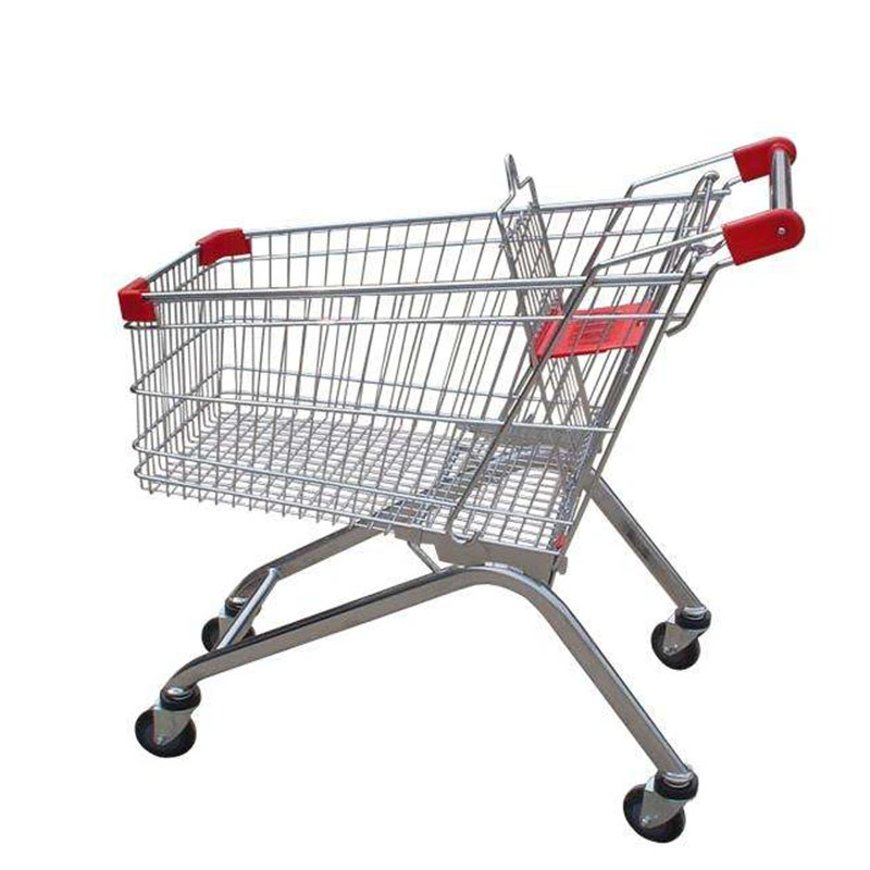 Custom Supermarket Metal Grocery Cart with Child Seats