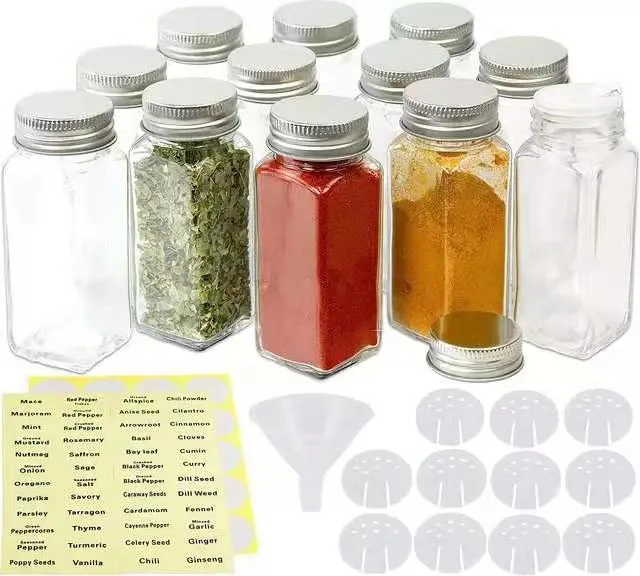 Wholesale/Supplier Square Spice Glass Jar 120ml Bottles for Herb Seasoning Storage