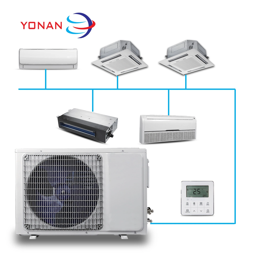 Ar condicionado central do sistema de ar condicionado, ventilação e aquecimento (HVAC) multizona, inversor de corrente contínua (DC) doméstico R32 Sistema de condicionamento