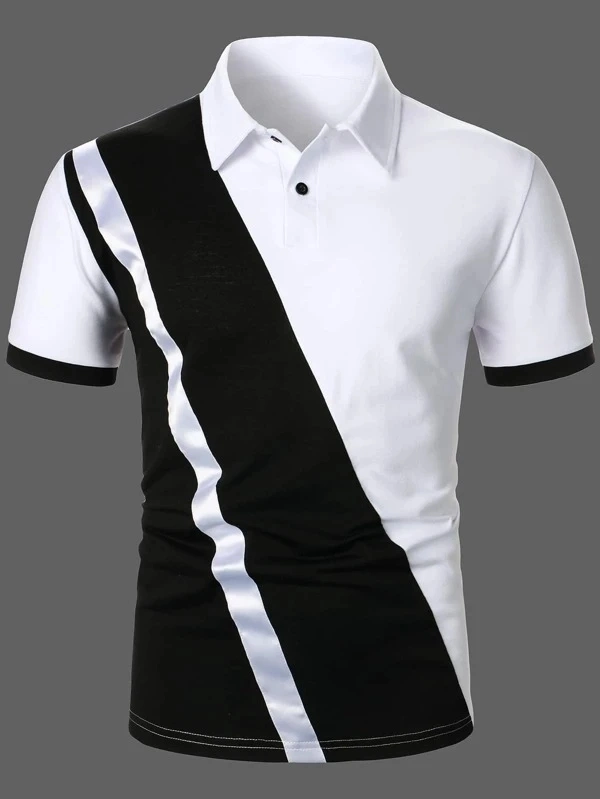 Wholesale/Supplier High quality/High cost performance Safety Reflective Custom Logo Men Color Block Polo Shirt