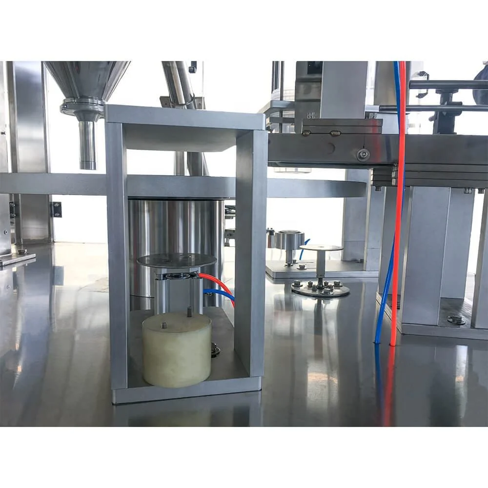 Rotary Type Automatic Plastic Cup Powder Liquid Filler Filling and Sealing Machine