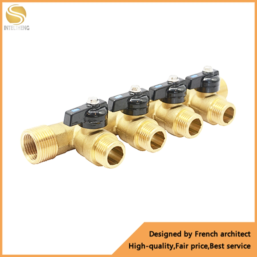 2 Way Brass Hydraulic Manifolds with Safety Quality for Heating