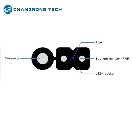 FTTH Indoor Single Mode 2 Core 4 Core G657A1 LSZH Optische Optik