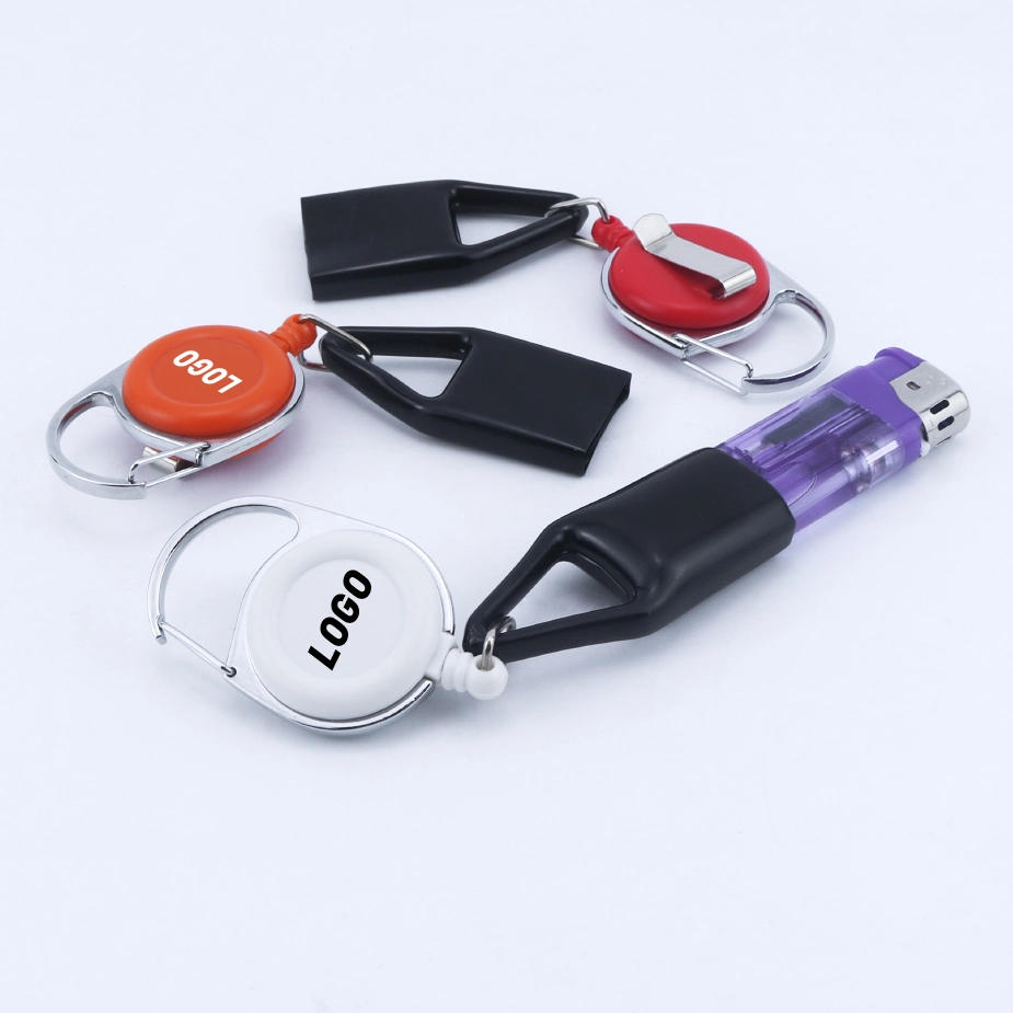 Free Sample Customized Logo Premium Smoking Accessories Stretch Plastic Keychain Lighter Holder