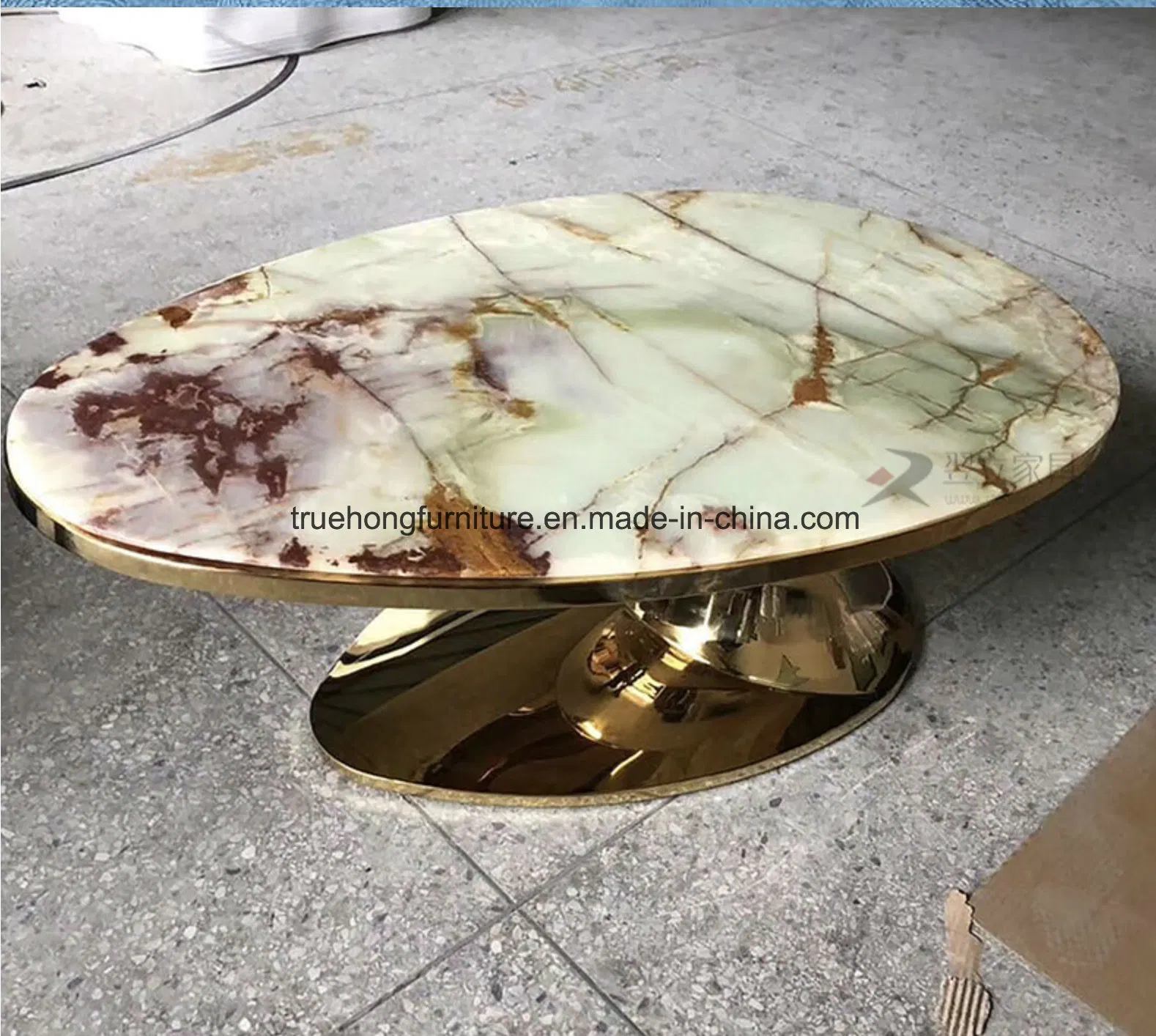 New Design Hotel Furniture Project Steel Coffee Table Gold