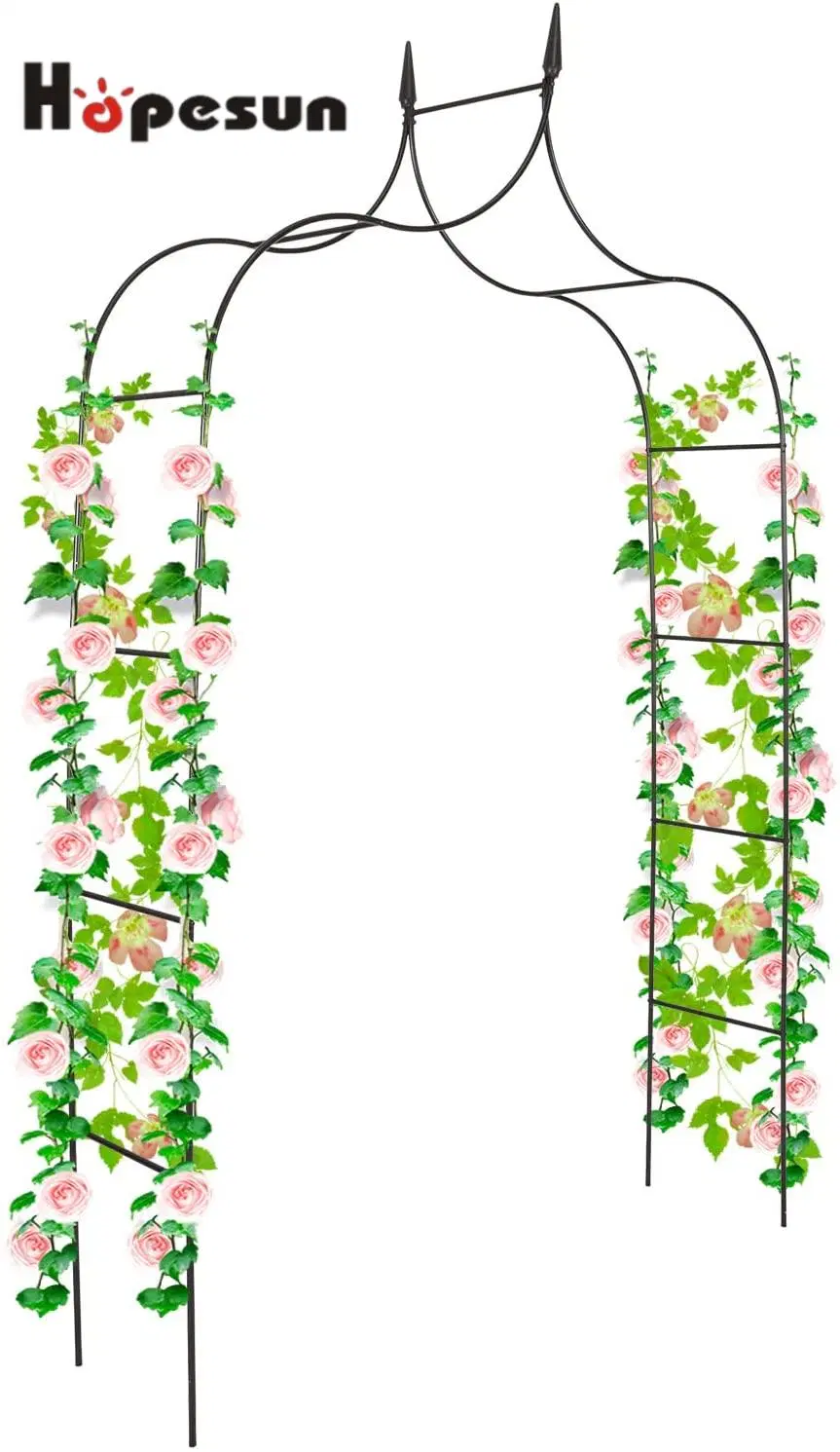 precio de fábrica la decoración de jardín producir hierro Metal telón de fondo del arco de boda con flor