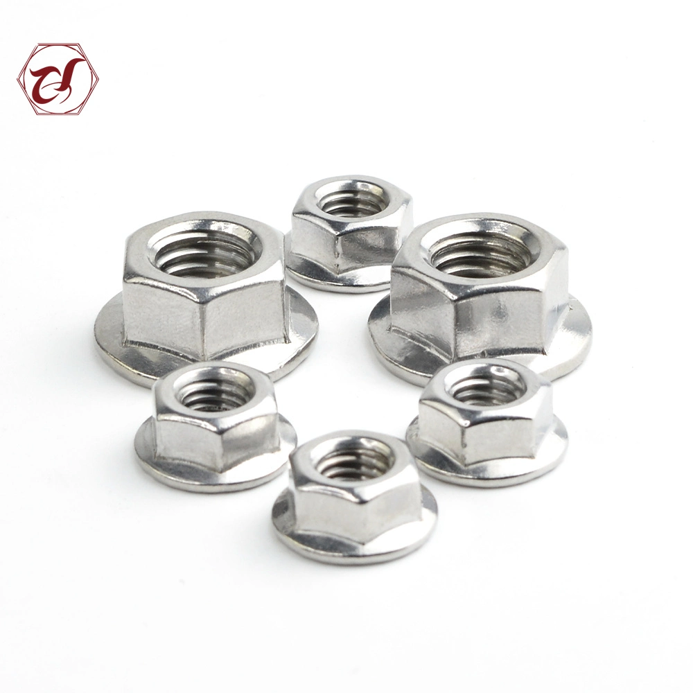 Stainless Steel SS304 Hex Nuts Head A2 DIN6923 Flange Nut/SS316 Flange Nut