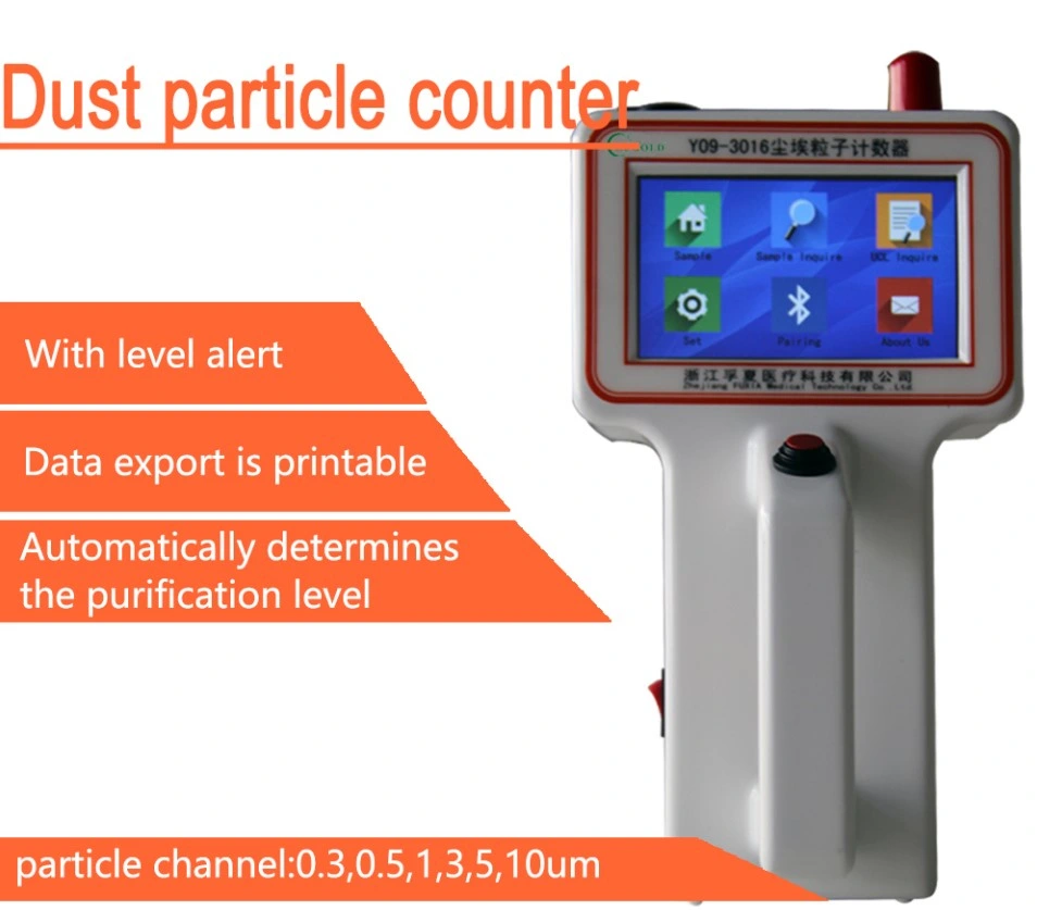 Touch Screen Display Portable Laser Dust Particle Counter