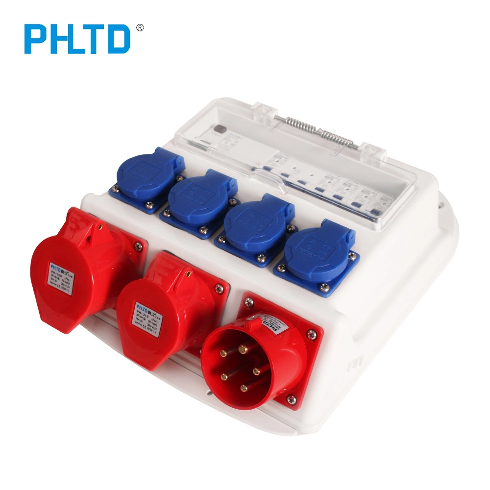 Phltd IP44 Waterproof Industrial Plug Socket Combination Box for Factory Airport Stations