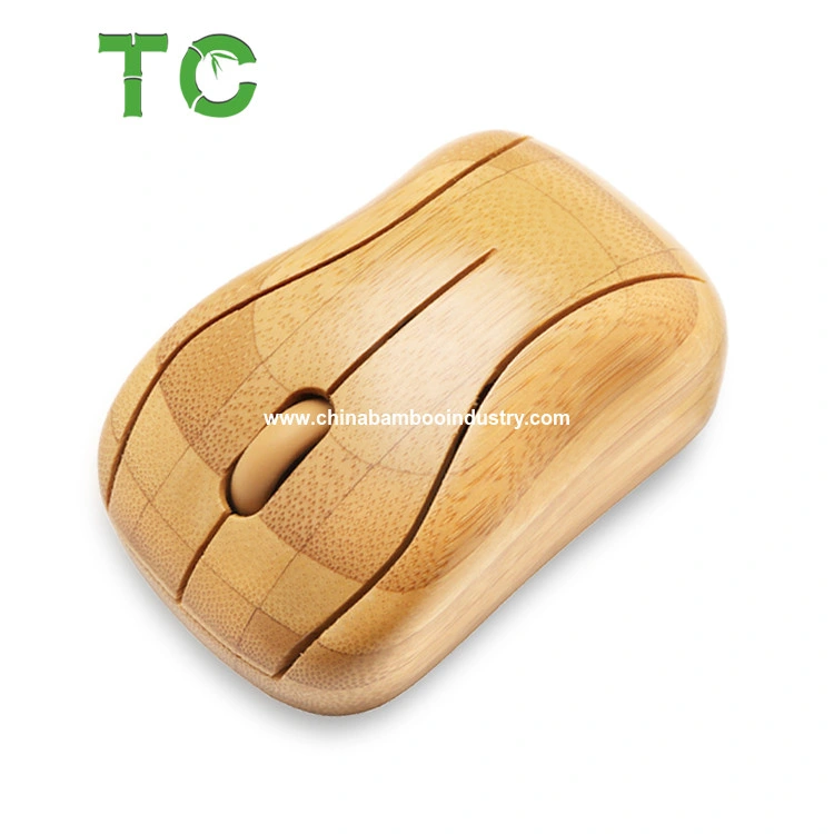 Souris sans fil Bamboo Hotsale, ergonomiques calme les souris, Ordinateur portable avec port USB de la souris Nano récepteur