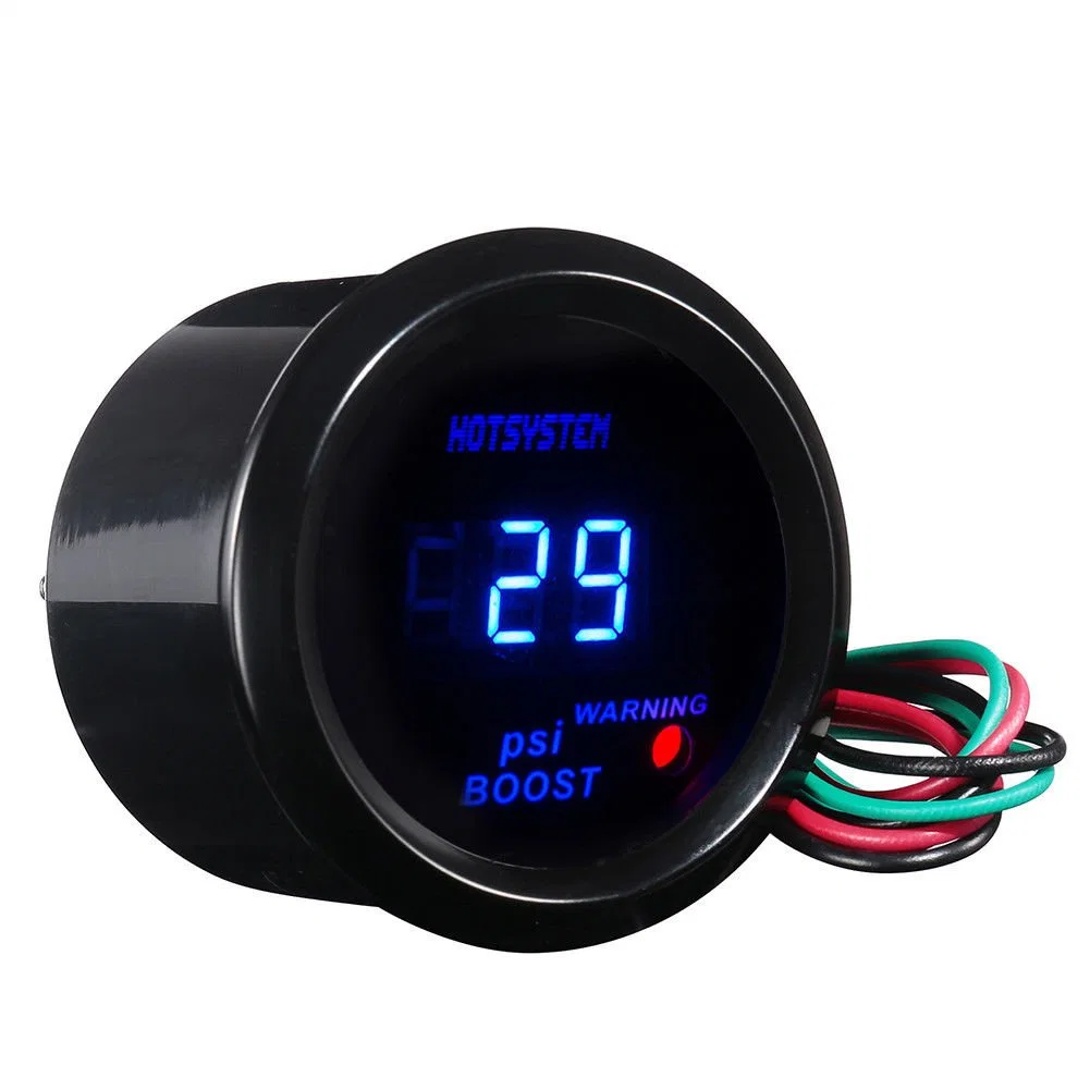 52mm Black Cover Car Universal Digital Blue LED Psi Turbo Boost Gauge Meter - Car Electronics - Volt Meters