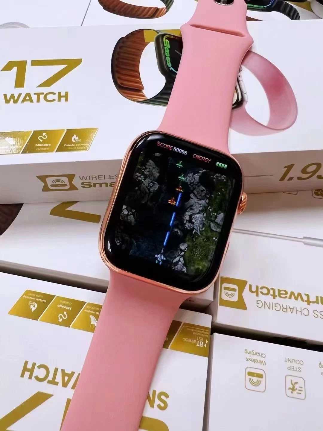 2023 Newest Smartwatch G17 Wireless Charging Waterproof with Camera Facebook Whatsapp Twitter Sync SMS Smartwatch