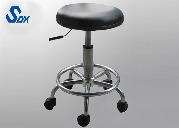 كرسي ESD كرسي تنظيف مضاد للكهرباء الإستاتيكية من الجلد قابل للضبط PU مع قاعدة مختبر الراحة للأثاث التجاري