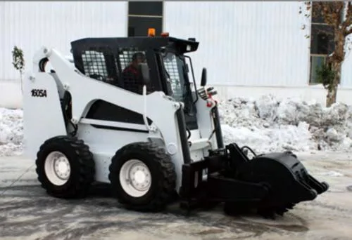 Road Maintenance Machinery Mini Skid Steer Wheel Loader with Planner