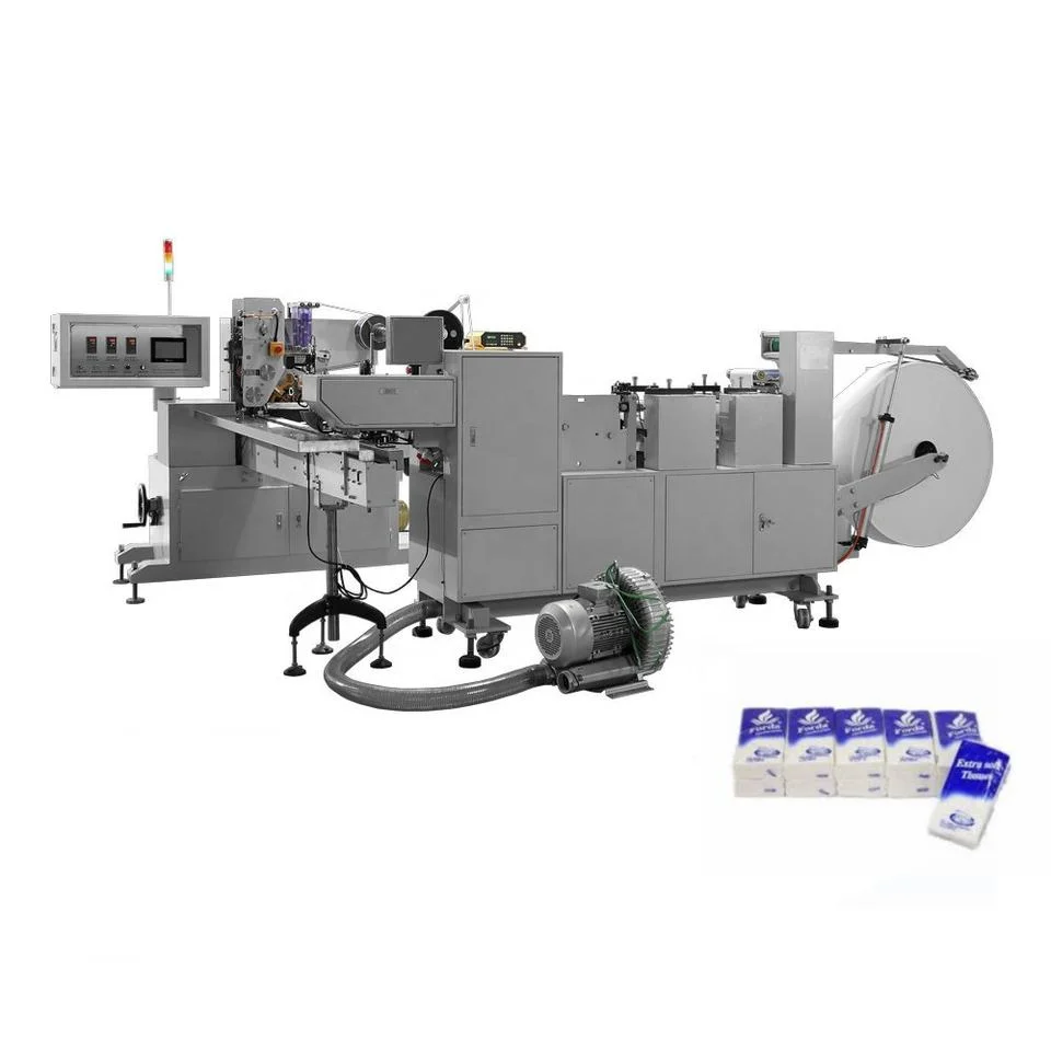 CE Daily Using Hygiene Pocket Tissue Handkerchief Tissue Paper Making Packing Machine Production Line Automatic