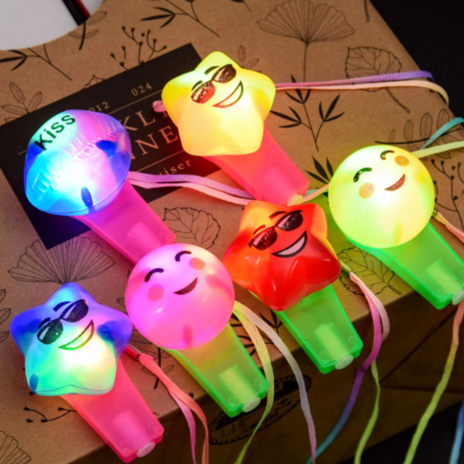 Cute LED Whistle Lamp Lights Flash Whistle