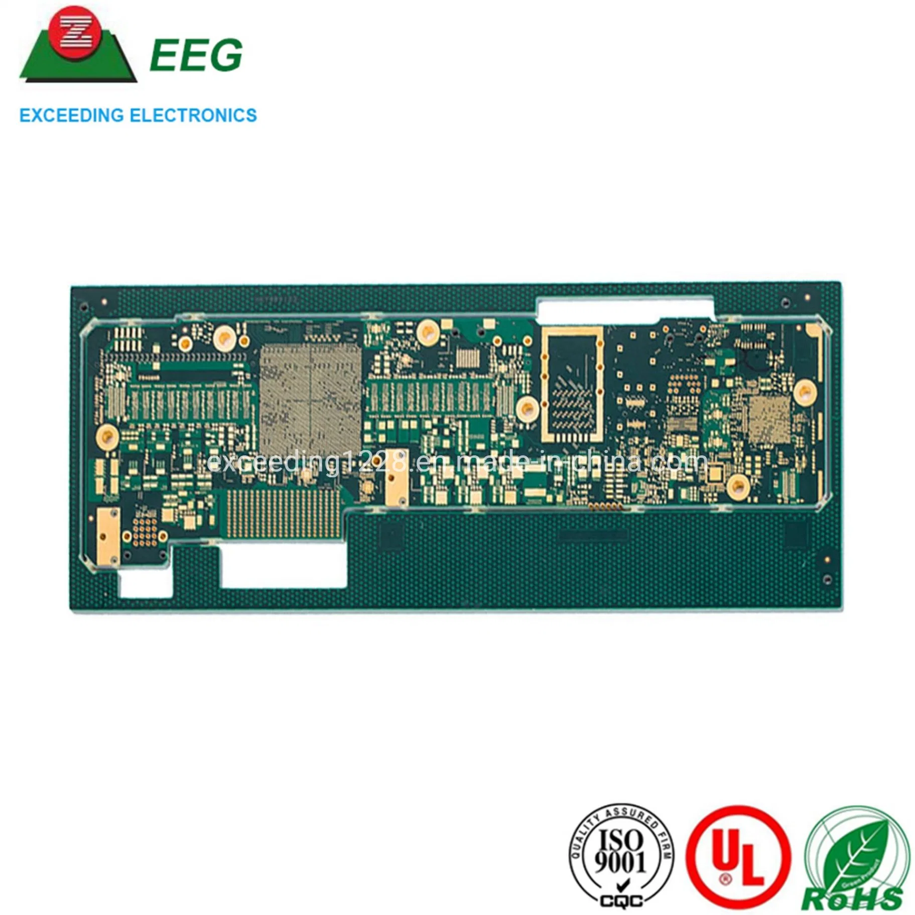 Multilayer HDI PCB Board and Circuit Board PCB with Gold Fingers RF Circuit Design for Electronics