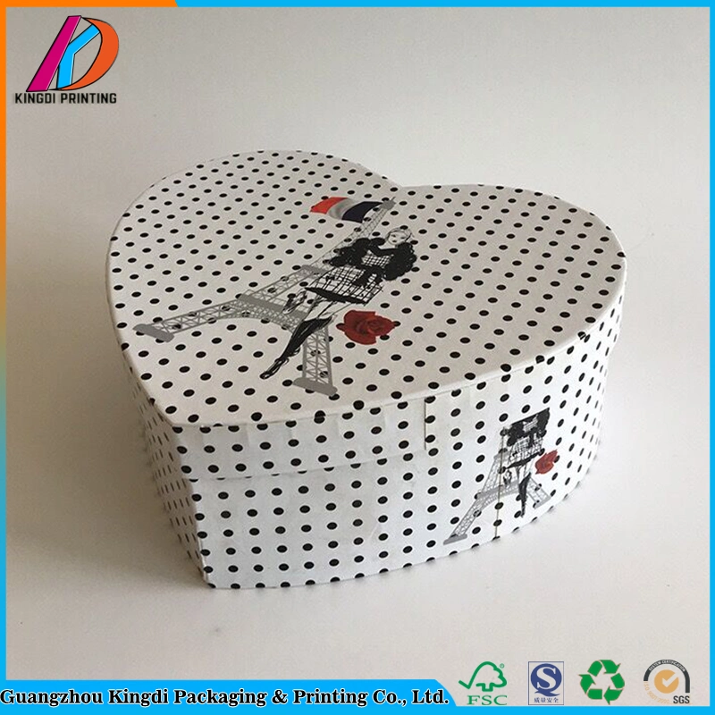 Luxury Heart Shape Candy Packaging Paper Gift Box for Wedding