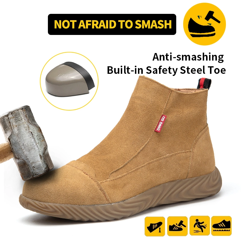 Anti-Slip Industrial Safety Shoes Worker Men Work Steel Toe Cups Boots Safety Shoes
