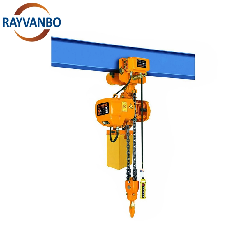 CE Approved 380V Three Phase Fix Trolley Type Electric Chain Hoist with Chain Bag 1ton 5ton 10ton Low Headroom Electric Chain Hoist with Remote Controller