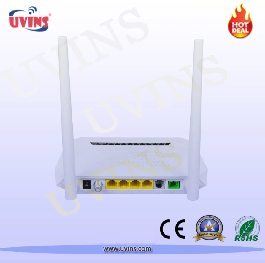 Huawei/Zte Xpon Ont 1ge+3fe+CATV+Dual WiFi for FTTH Network Compatible Huawei Zte Olt