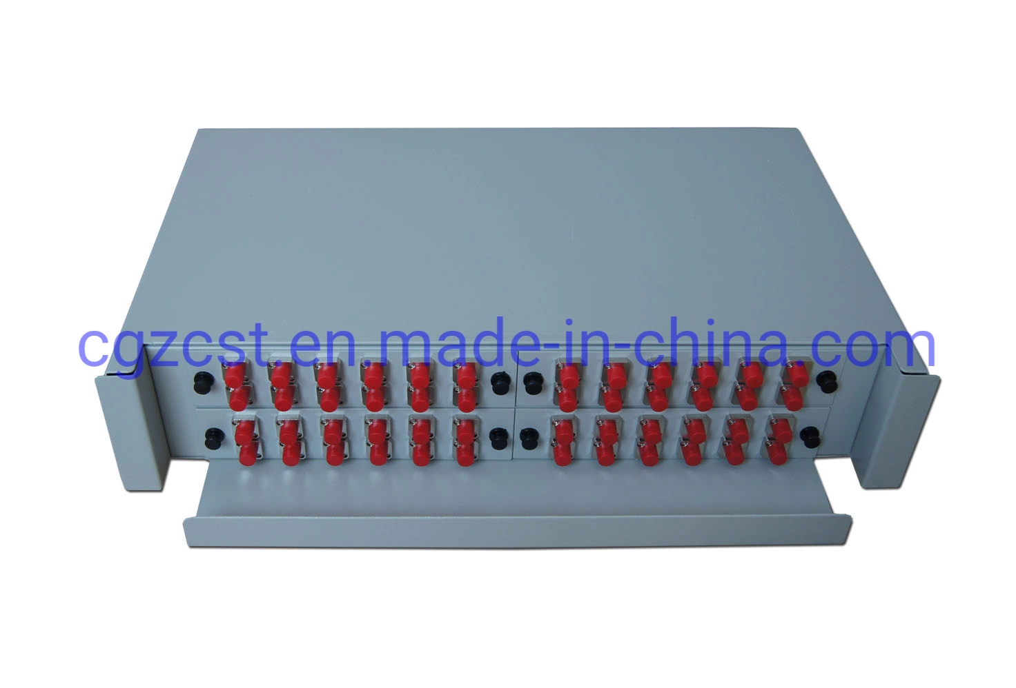 48 Fibers Metal Slidable Type Fiber Optic Patch Panel ODF with Front Cable Management Plate