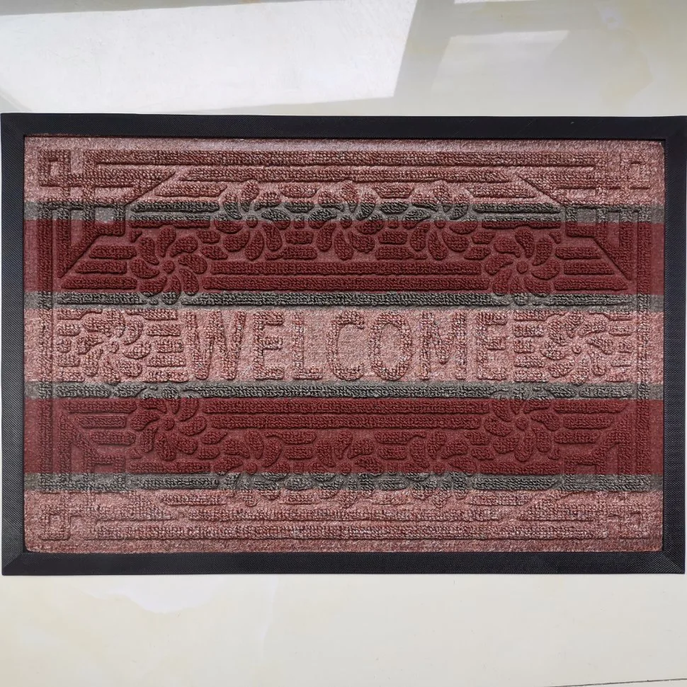 Nuevo Diseño de impresión personalizada Non-Slip Bienvenida no alfombrilla antideslizante Mat puerta impreso alfombra alfombra personalizada