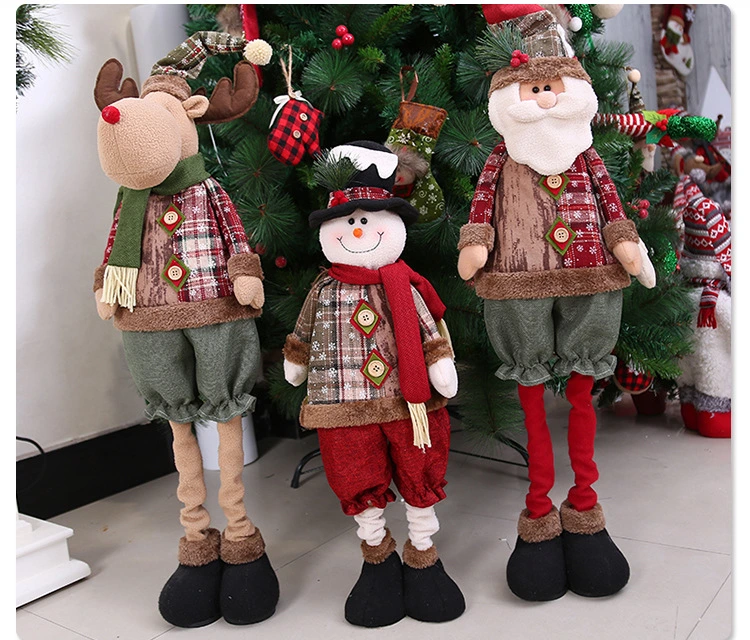 Xmas Decorative Dolls Collapsible Christmas Toys Ornaments Gifts for Decoration