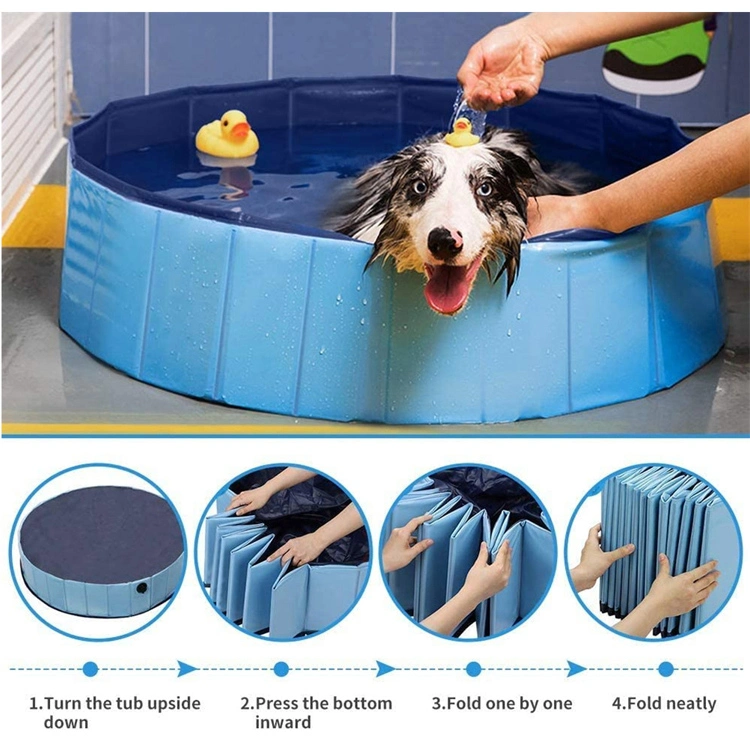 Pet PVC Piscina Dobrável portátil cães gatos Banheira de Hidromassagem