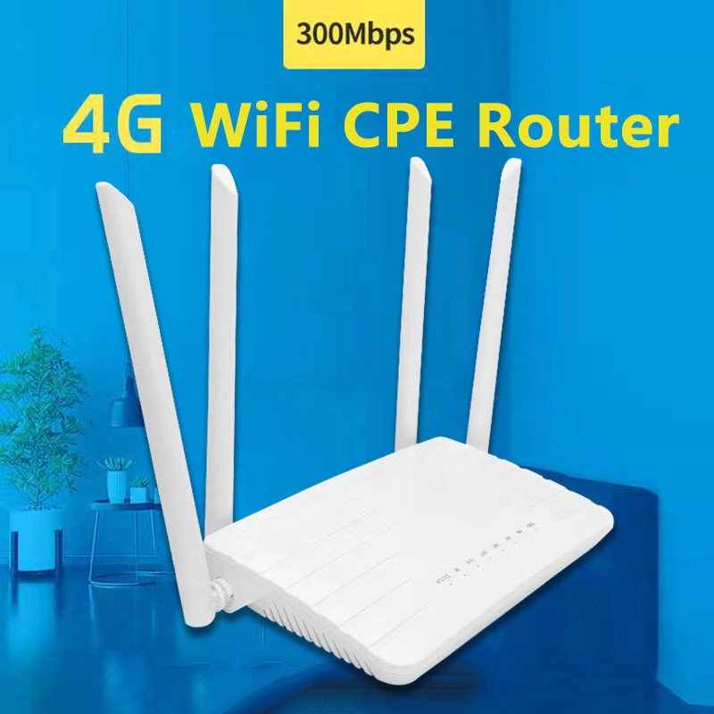 Home Use 300Mbps 4G CPE Wireless Router with SIM Card