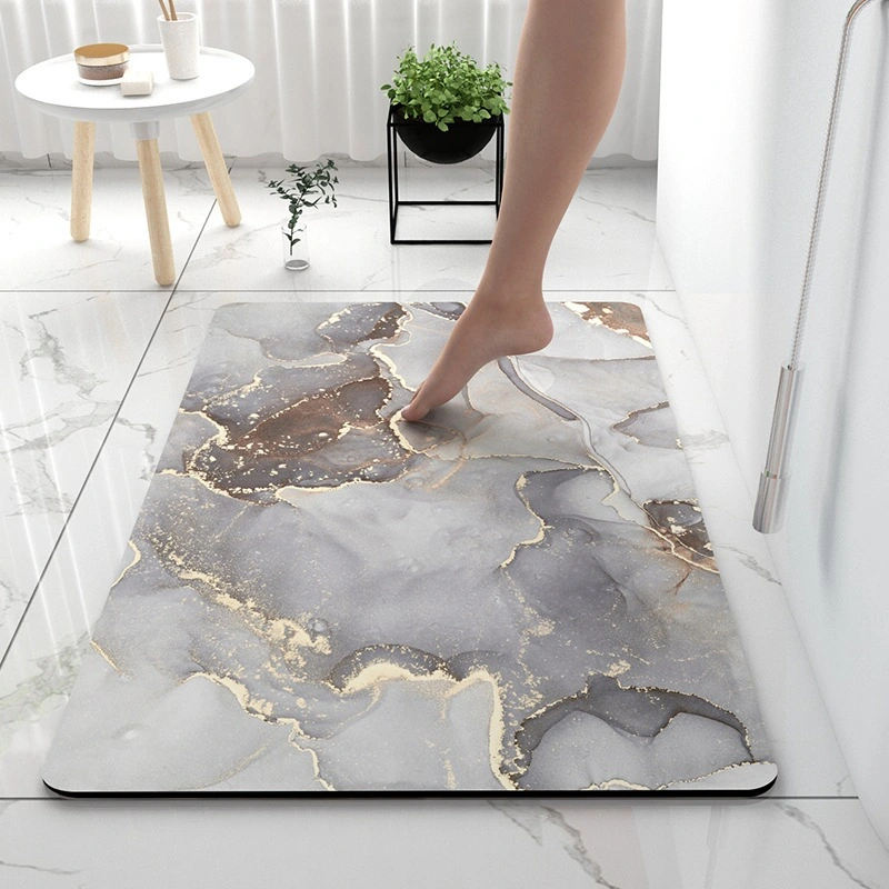 Luxury Bathroom Quick-Drying Silicone Foot Pad Non-Slip Entrance Door Mat