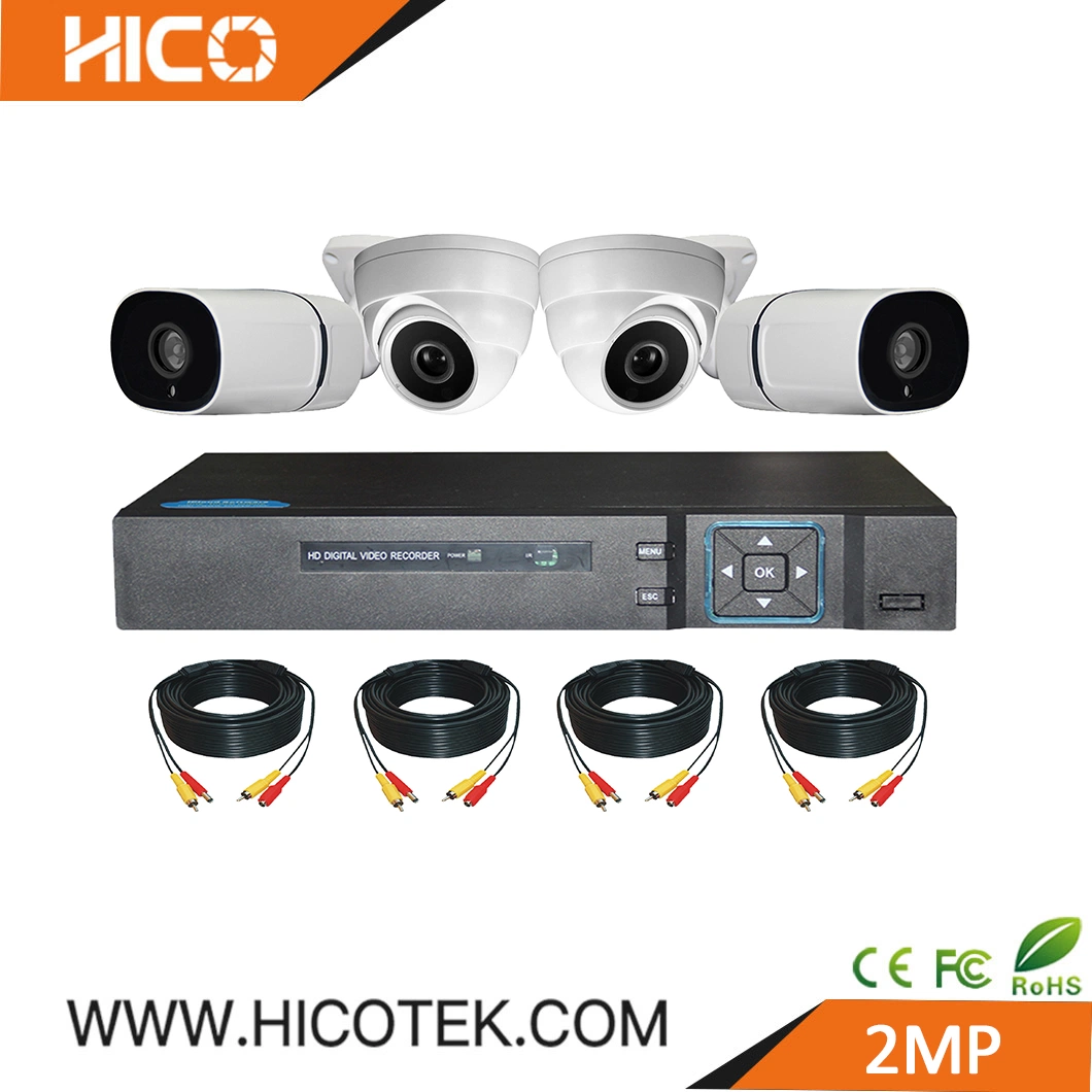 4ch 1080p AHD CVI TVI Analogkameras und Hybrid-HVR XVR NVR DVR IP-Videorekorder Heimwerker-Sicherheitssystem Kits