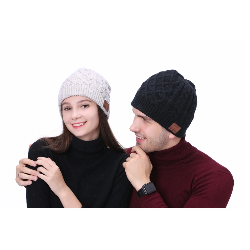 RM2 Wireless Bluetooth Beanie Hat tejer la tapa de invierno de auriculares estéreo incorporado