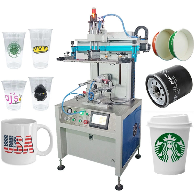 Screen Printer for Plastic Cup Pet Cup Logo Screen Printing Machine