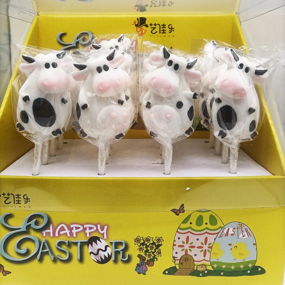 Easter Animal Shape Milk Cow Hard Candy Lollipops