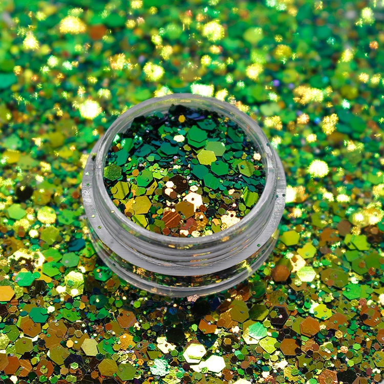 Cosmetic Grade Chameleon Flakes Glitter Powder Chunky Glitter