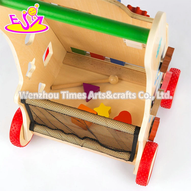 2020 Best Design Activity Play Wooden Baby Walker with Wheels W16e146