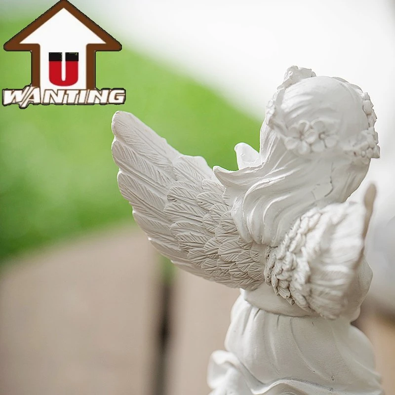 Solar Light Outdoor Decoration White Angel Wedding Garden LED Lighting Home Decor