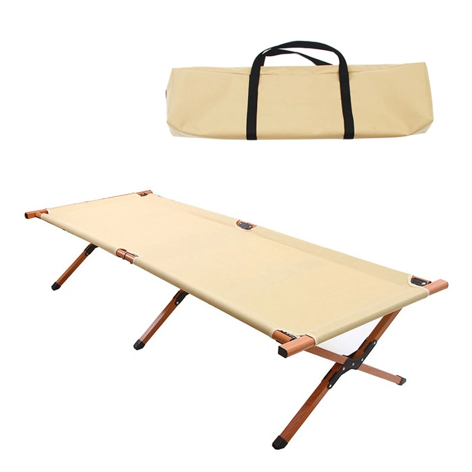 Leisure Outdoor Beach Portable Foot Lunch Break Single Person Recliner Outdoor Camping Wooden Folding Bed